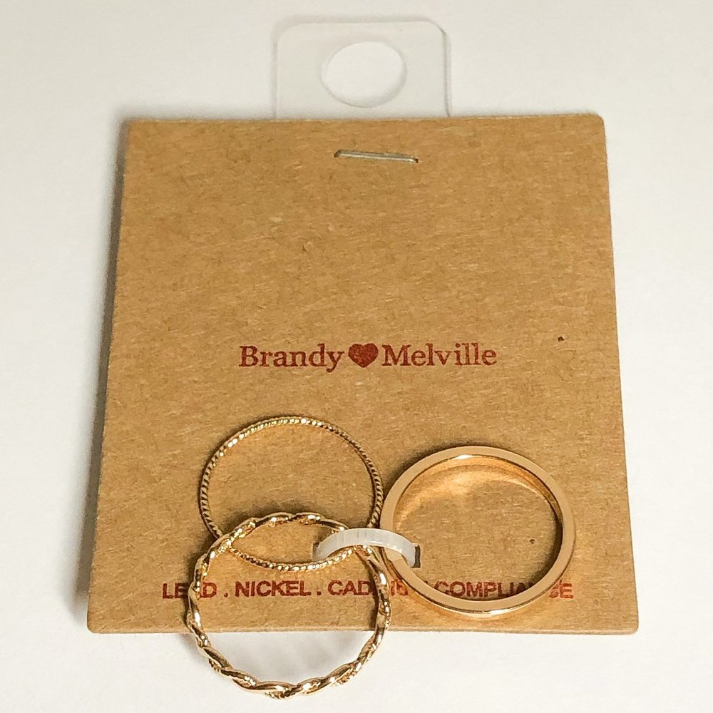 Brandy Melville Gold Stack Rings